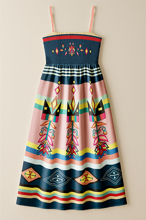 Crown of the Prairie Dark Smock Top Dress