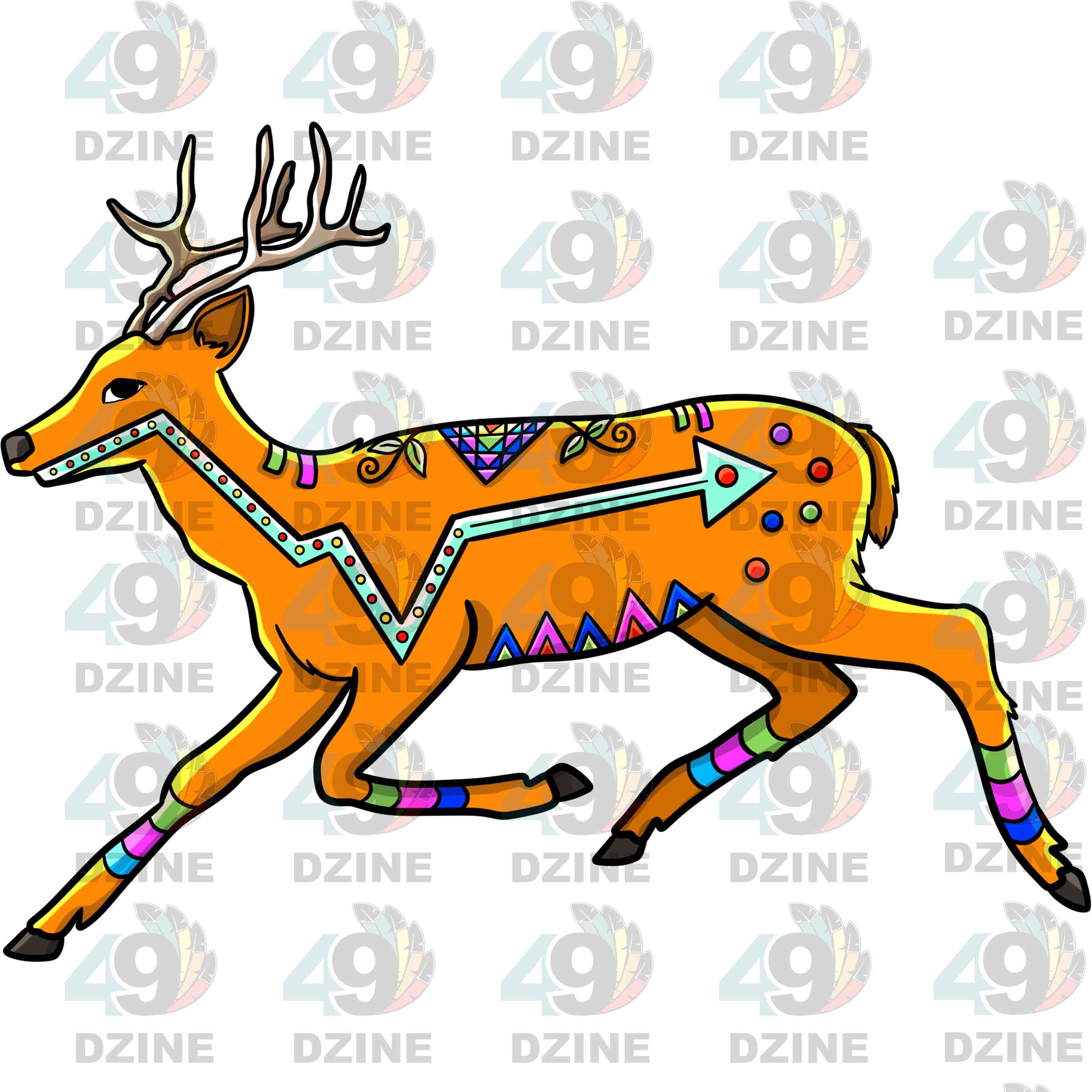 Deer 1 Colored UV Sticker