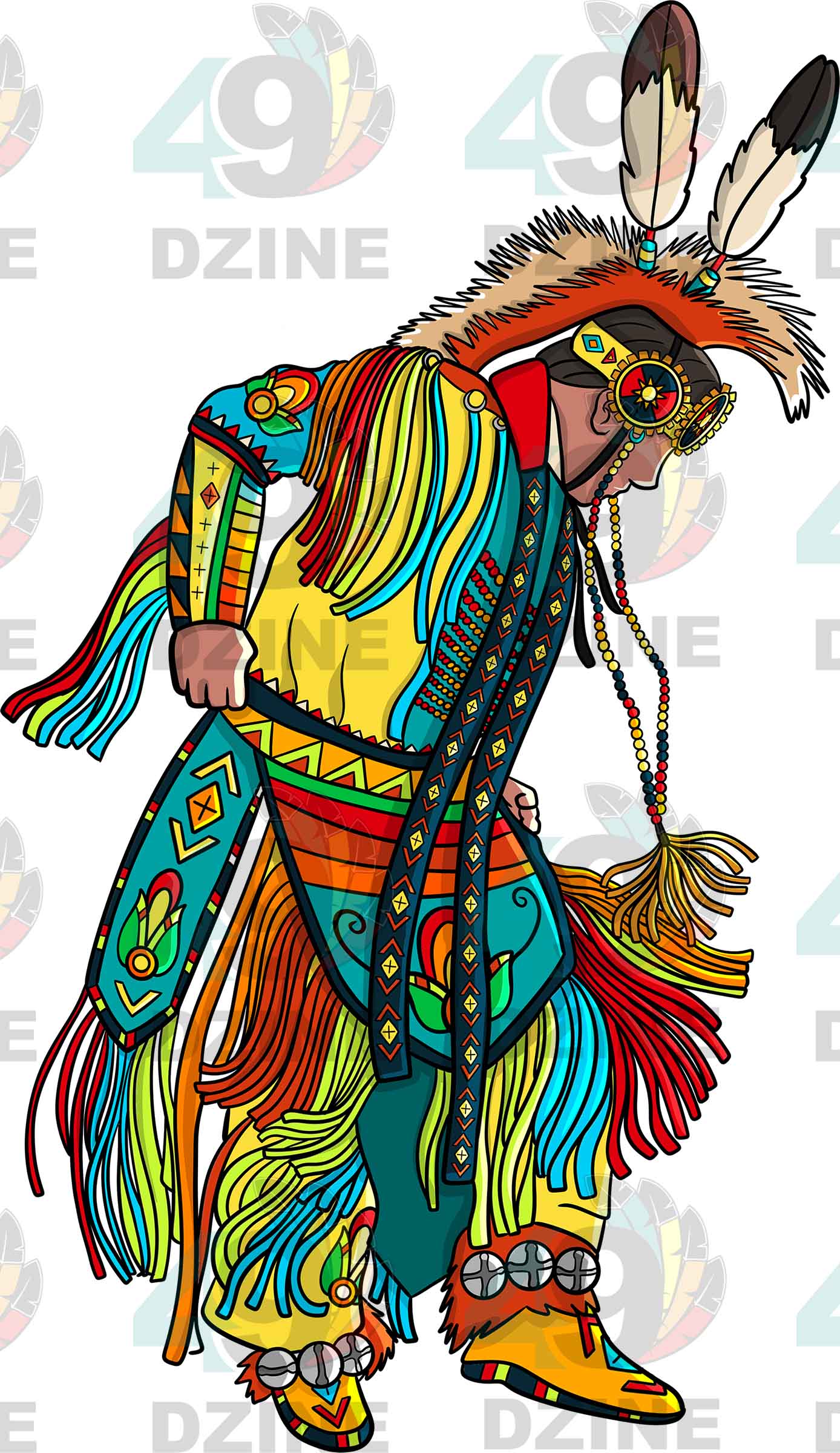 Grass Dancer Men 4 UV Sticker