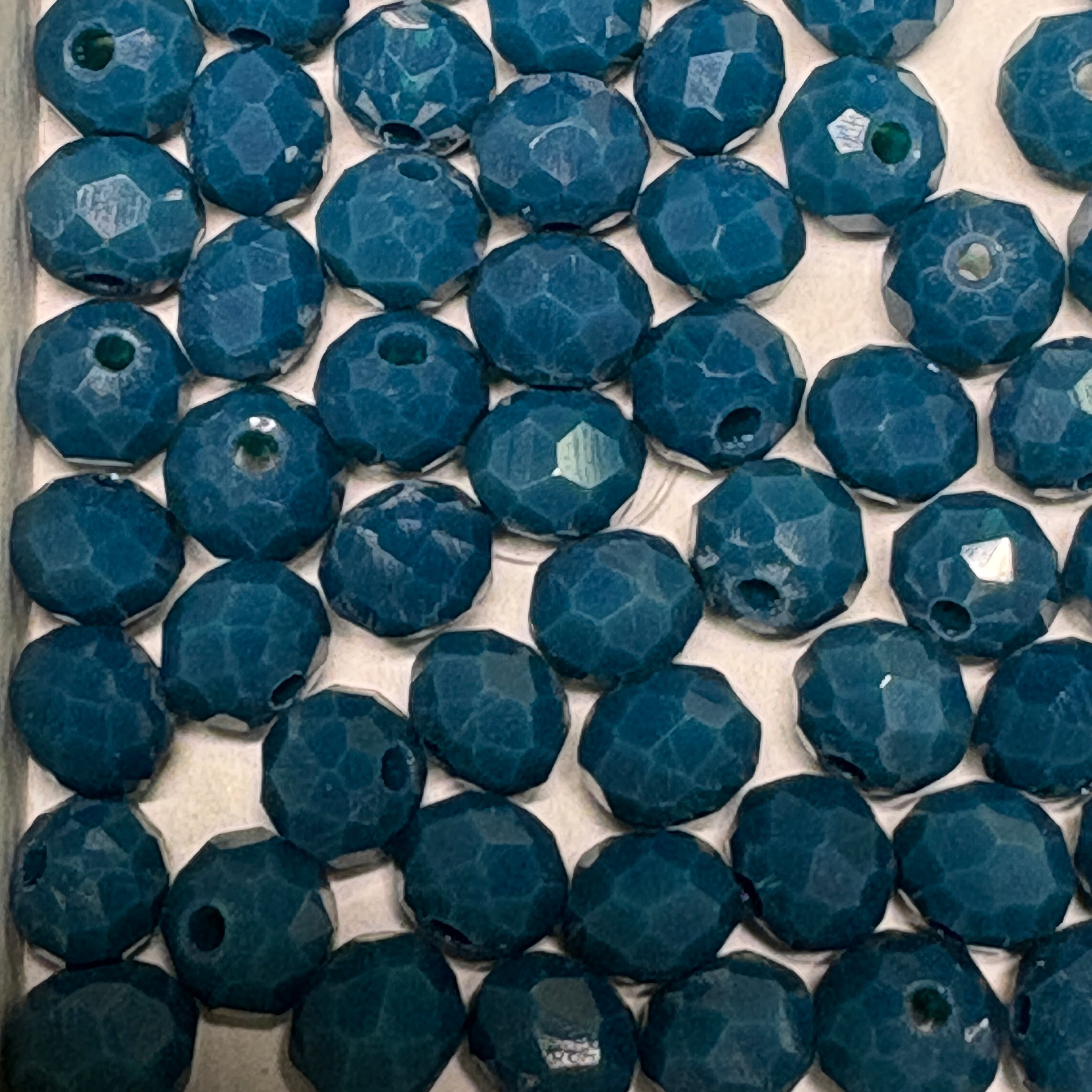 6mm Rondelle Glass Bead - Sky Smoke