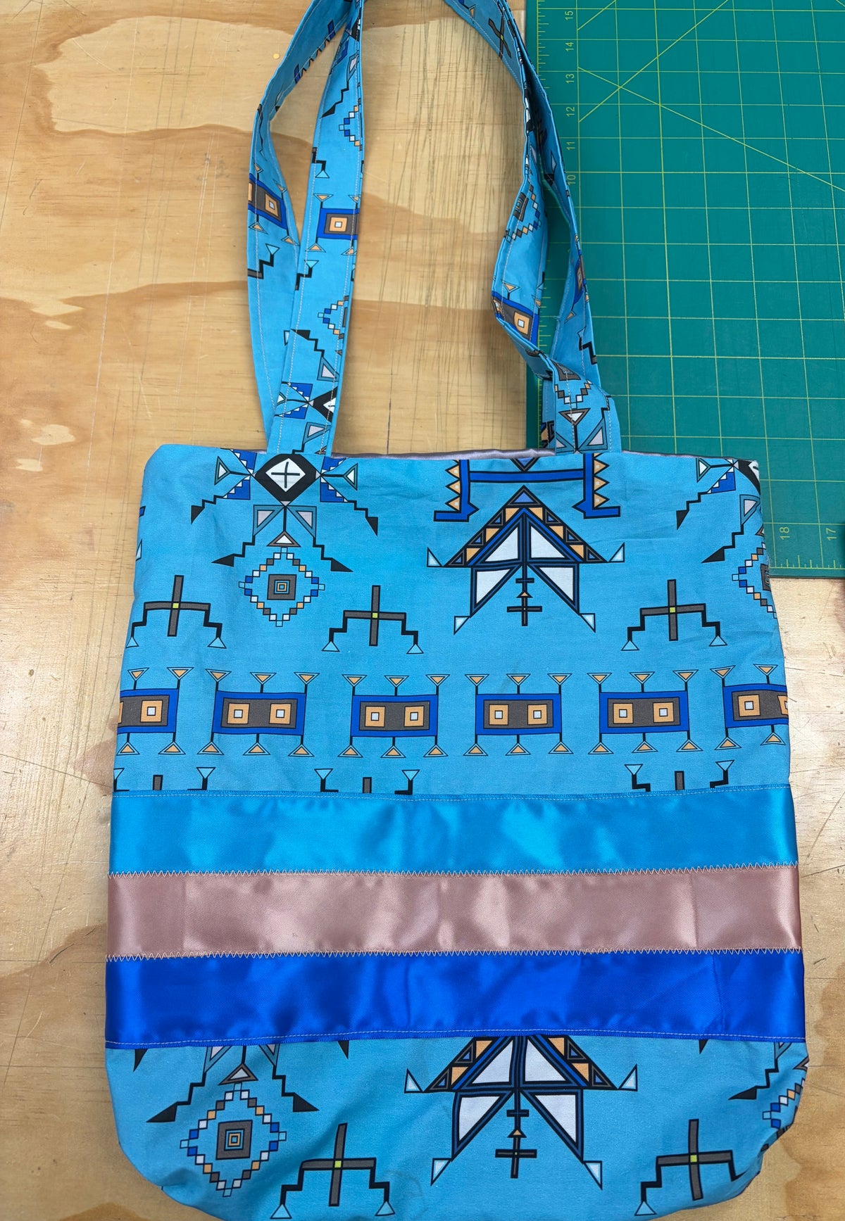 Eagle Strike Blue Ribbon Tote Bag