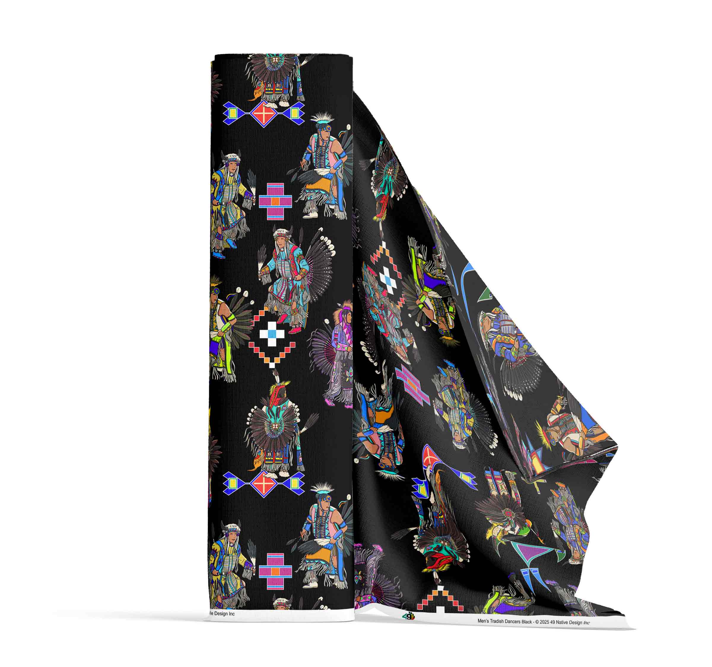 Men's Tradish Dancers Black Large Cotton Poplin
