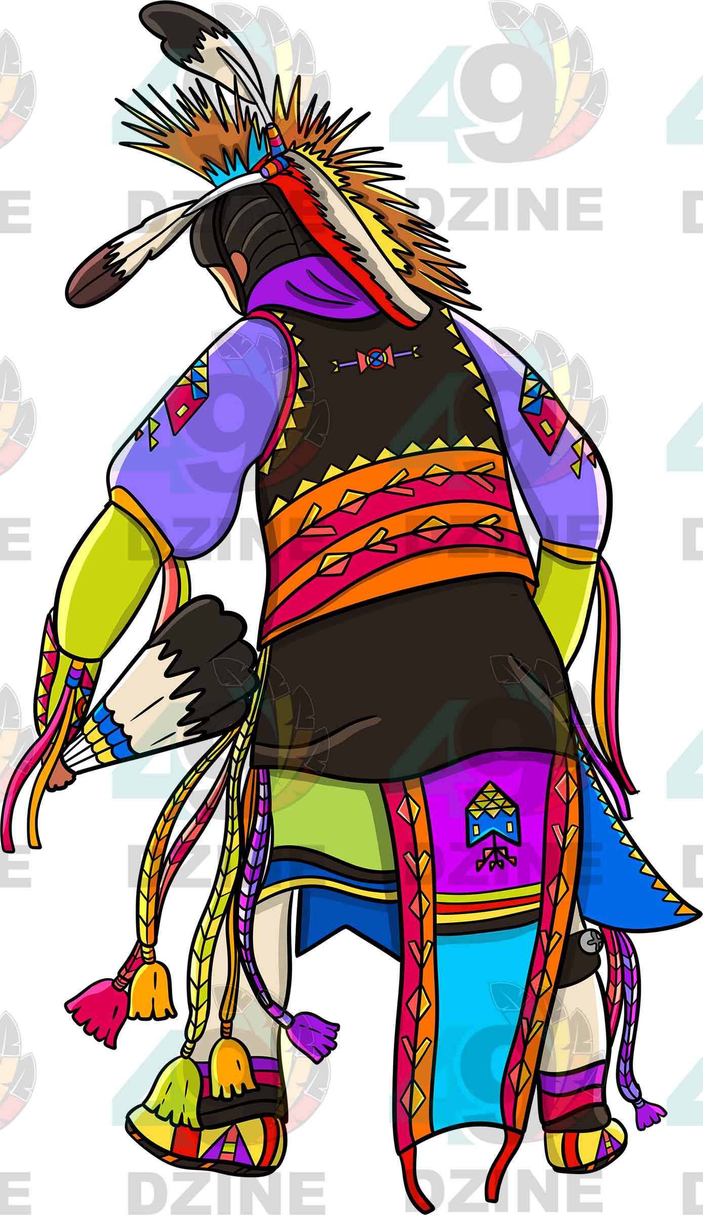 Straight Dancer Men 5 UV Sticker