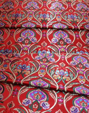 Delicate Damask Cherry Jacquard Fabric