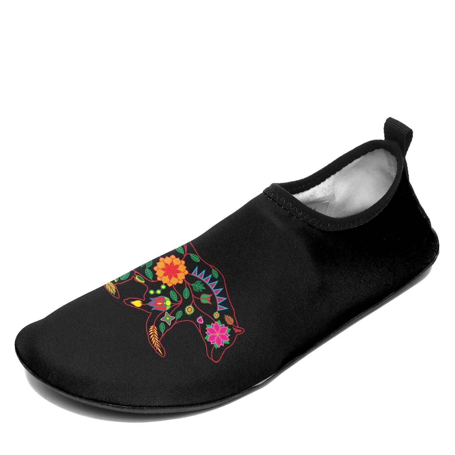 Floral Bear Sockamoccs Sockamoccs Kid's Slip On Shoes 49 Dzine