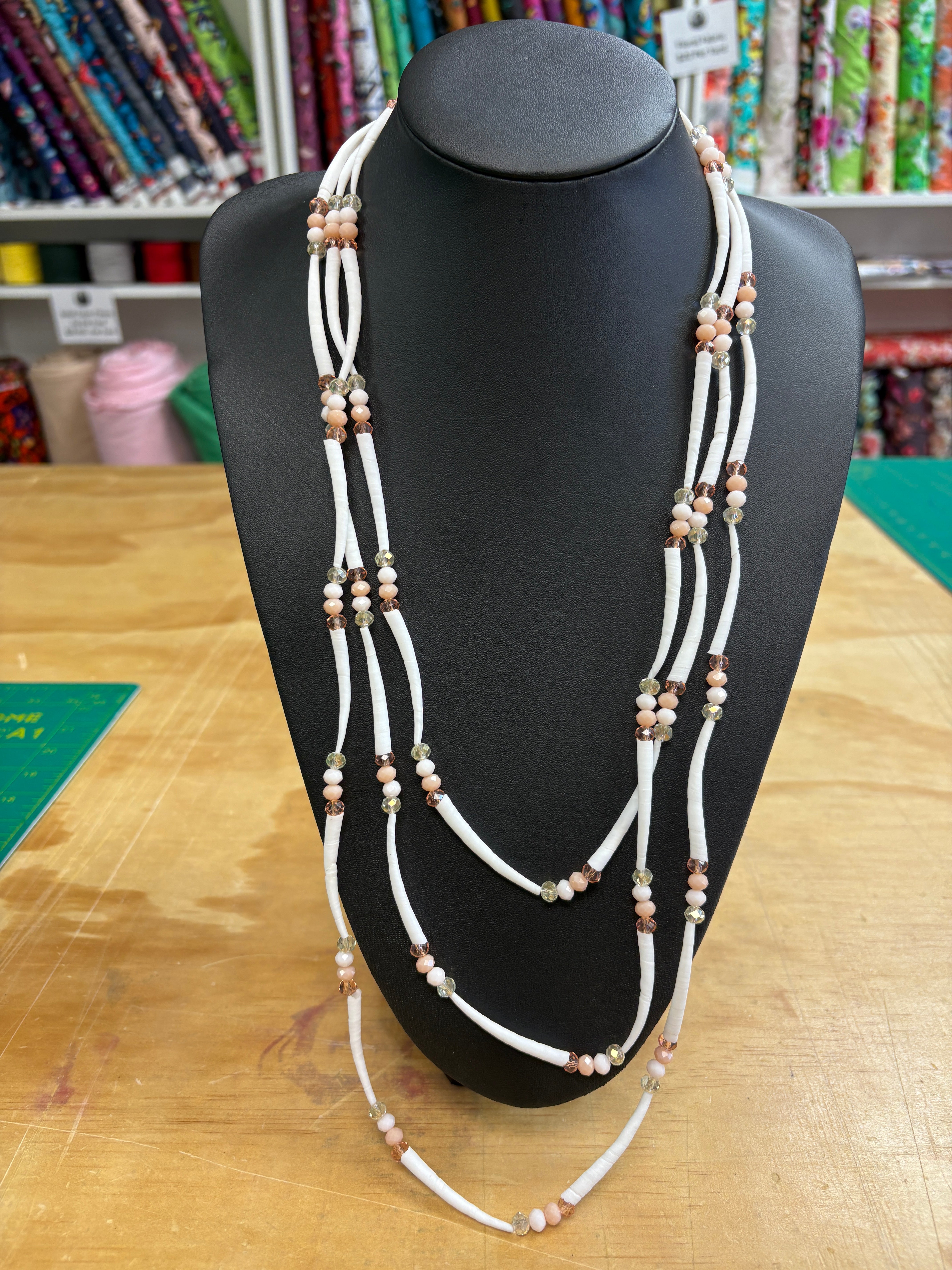 3 Tier Strand Dentalium Necklace