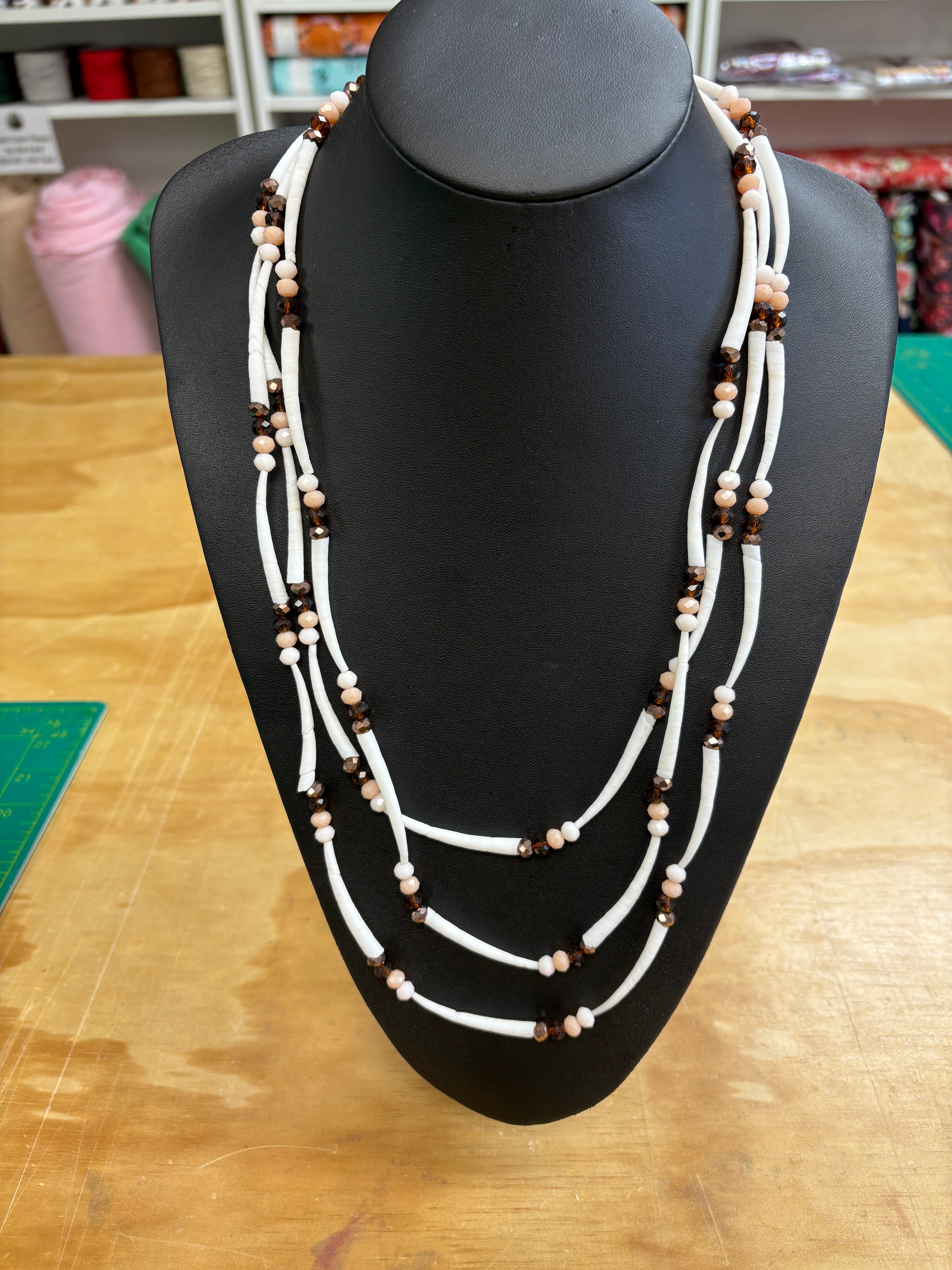 3 Tier Strand Dentalium Necklace