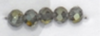 6mm Rondelle Glass Bead - Crystal Smoke