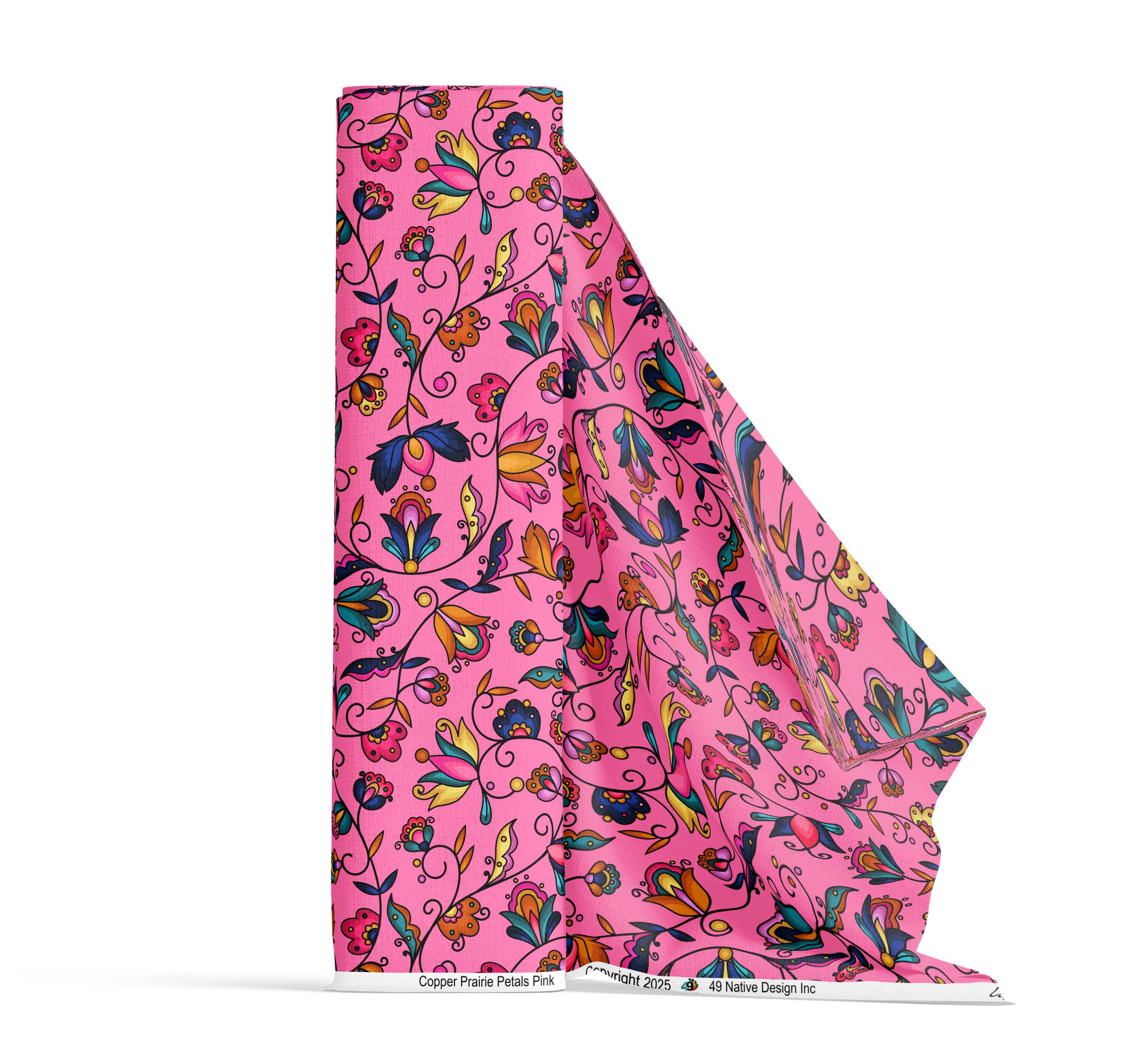 Copper Prairie Petals Pink Cotton Poplin