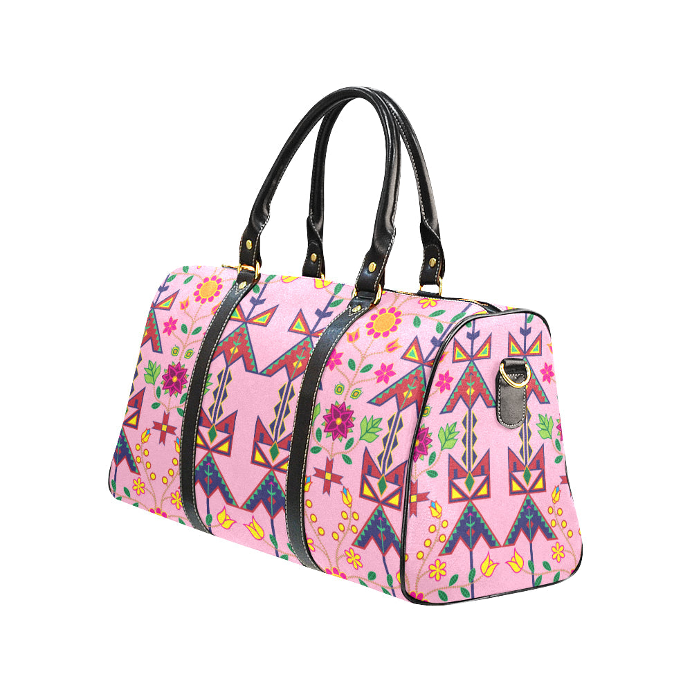 Geometric Floral Spring-Sunset New Waterproof Travel Bag/Large (Model 1639)