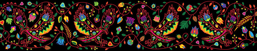 Floral Eagle Printed Ribbon
