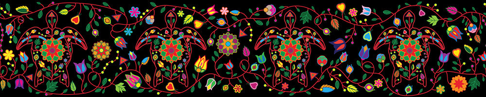 Floral Turtle Printed Ribbon