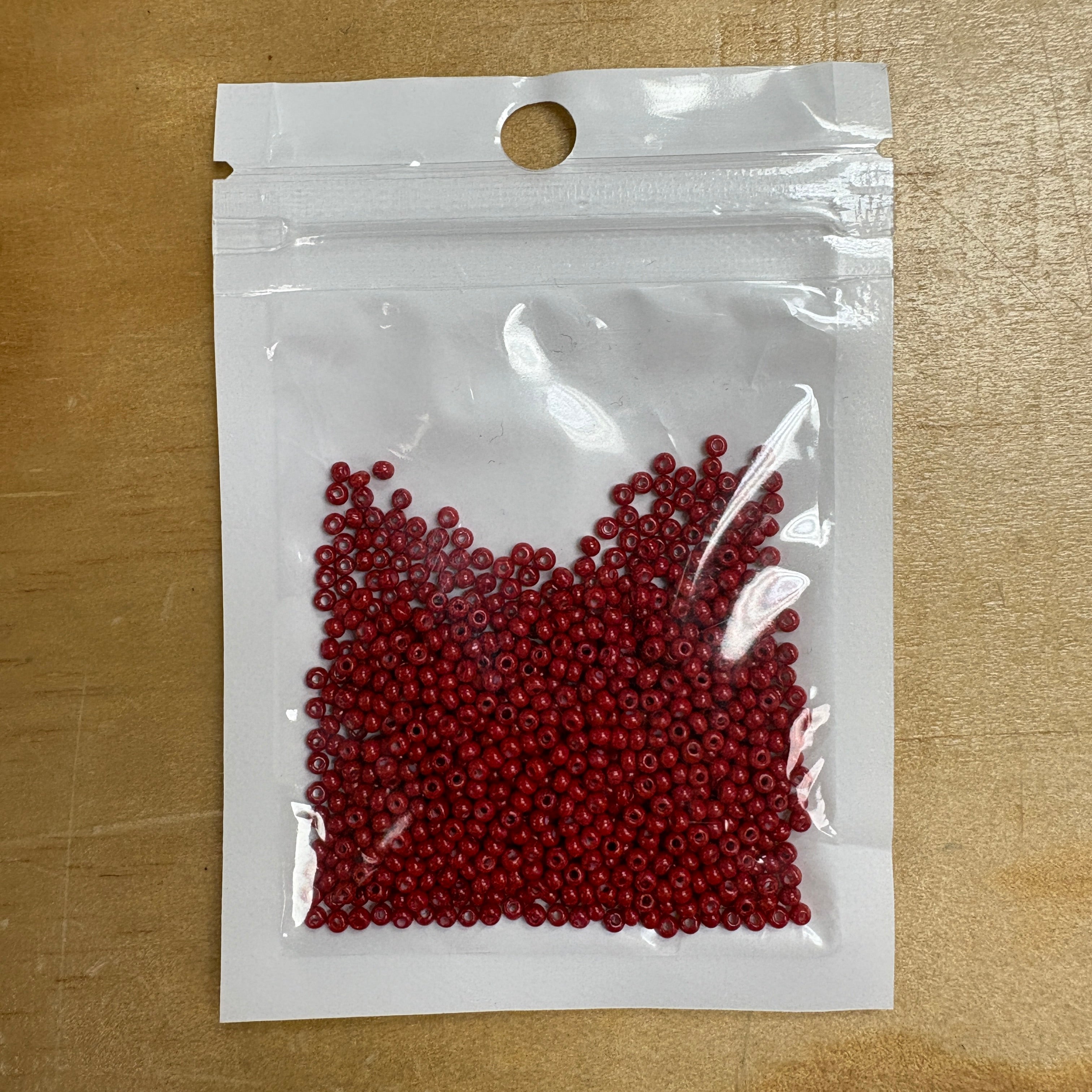 2mm Glass Seed Beads Size 12/0 - Ruby