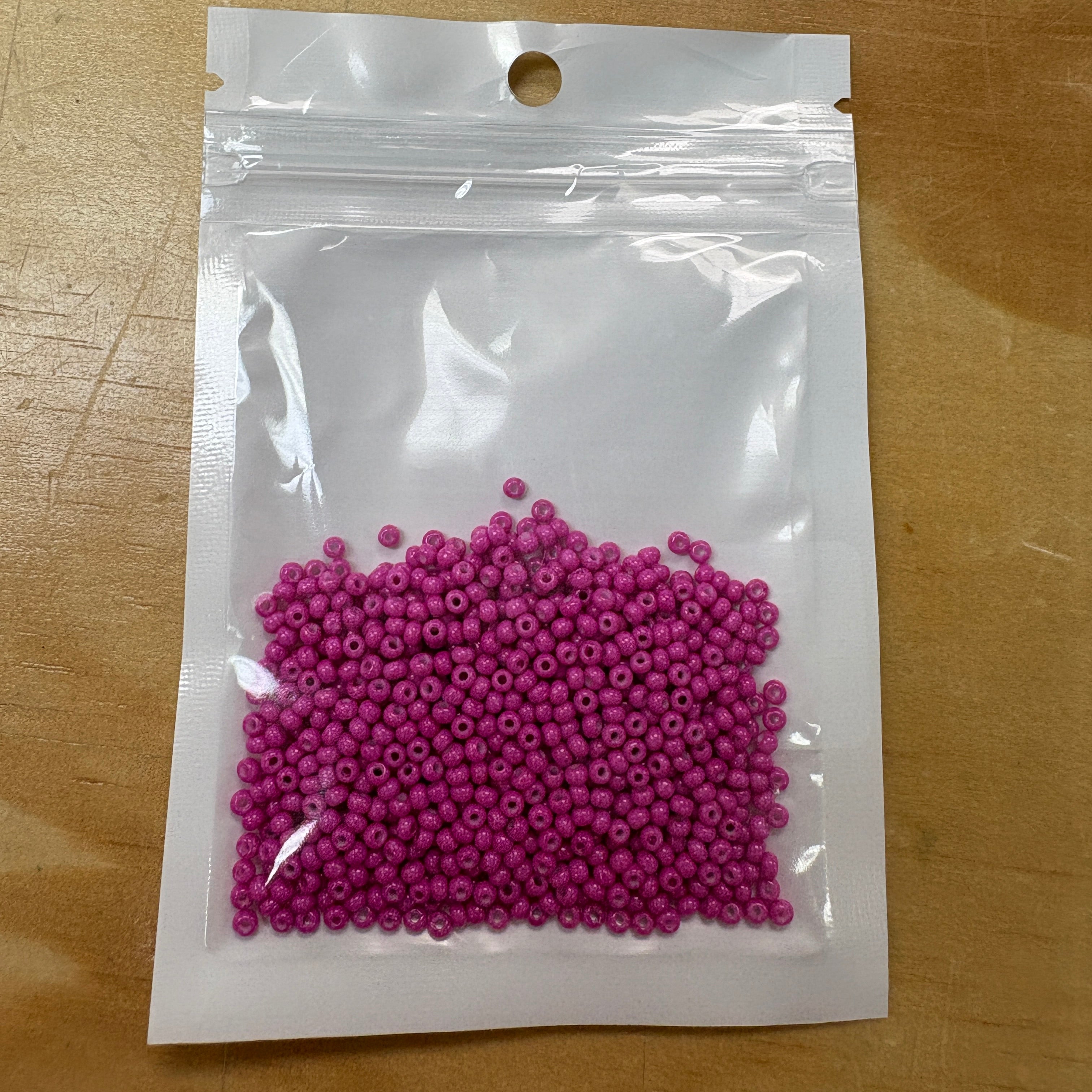 2mm Glass Seed Beads Size 12/0 - Grape