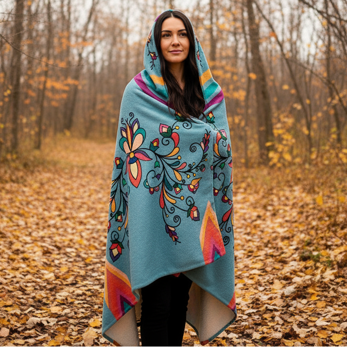 Guardian Petals Pastel Hooded Blanket