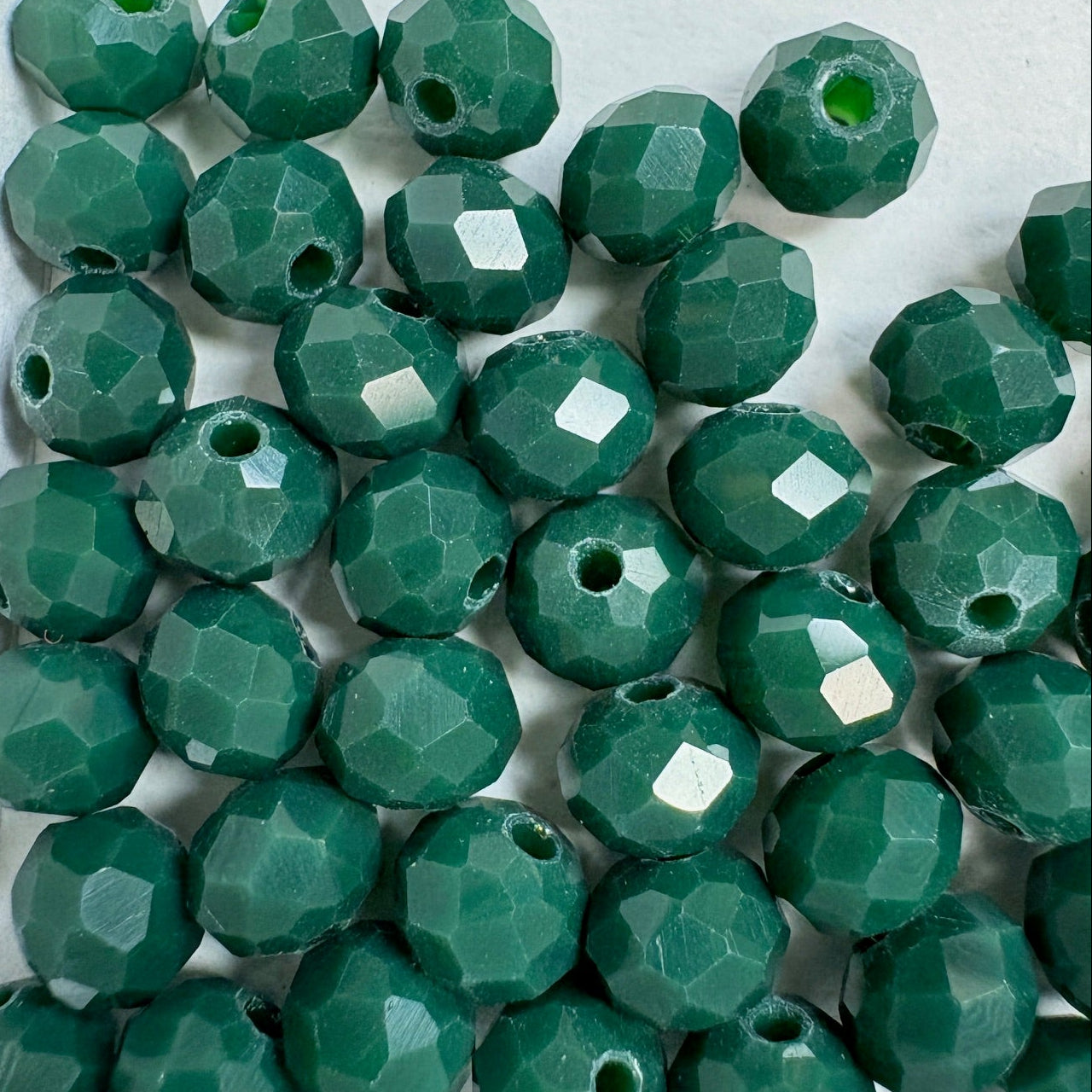 6mm Rondelle Glass Bead - Deep Night