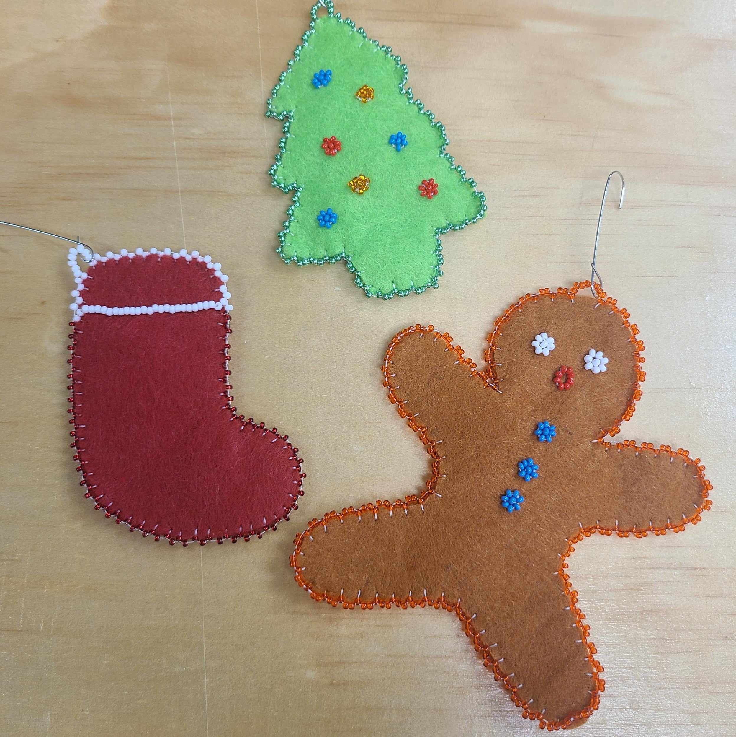 Beaded Felt Christmas Tree Ornament Level 1 Class